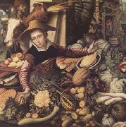 Pieter Aertsen Market Woman with Vegetable Stall (mk14) USA oil painting artist